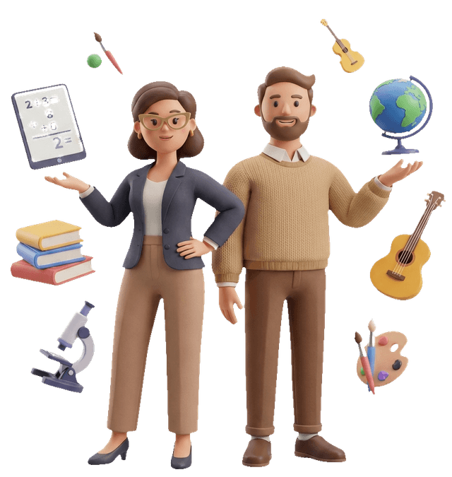 teachers card illustration