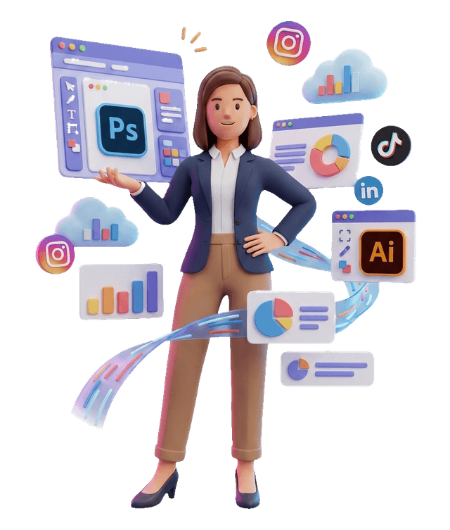 marketers card illustration